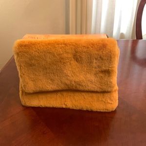 Gold velour clutch bag 5$